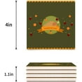 thumbnail image 3 of POGLIP Thanksgiving Turkey Set of 6 Coaster for Drinks, Absorbent Ceramic Stone Coasters Cup Mat with Cork Base for Home Kitchen Room Coffee Table Bar Decor, 3 of 4