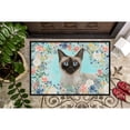 thumbnail image 2 of Carolines Treasures CK3398MAT Siamese Spring Flowers Door Mat Indoor Rug or Outdoor Welcome Mat 18x27 Doormat 27"L x, 2 of 4