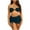 Navy, variant on Trendy Swimsuits for Women Halter Neck Two Piece Bikini Sets with Drawstring Skirted Bottoms Summer Beachwear (XL, Orange)