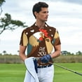 thumbnail image 2 of Wukai Rooster And Chicken Men’s Polo Shirts,Quick-Dry Athletic Shirt,Classic Fit Shirts-, 2 of 8