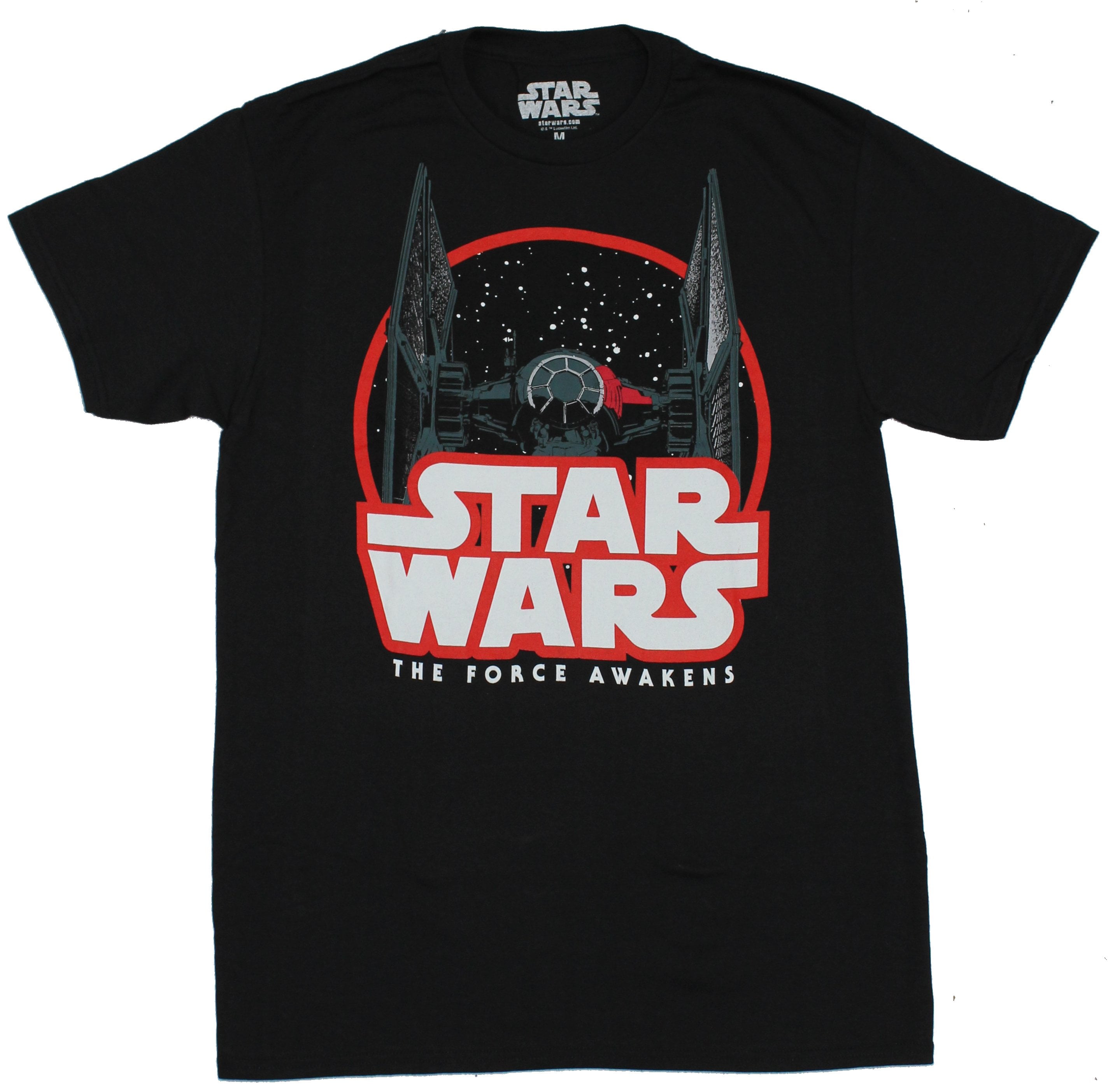 Star Wars Mens T-Shirt - The Force Awakens Tie Fighter Logo Image (2X ...