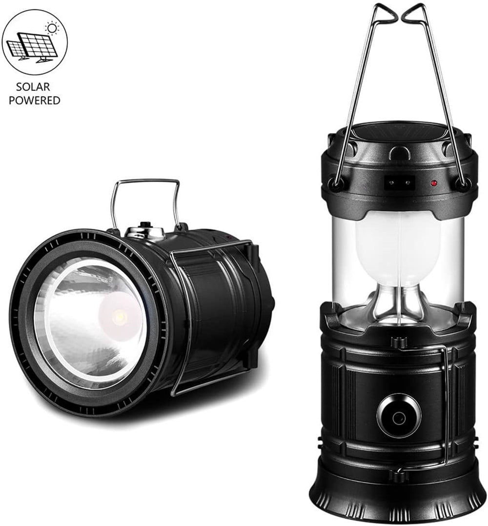 Solar Lantern Flashlights Charging for Phone, Rechargeable Camping