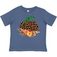 thumbnail image 3 of Inktastic Cheetah Print Pretty Pumpkin with Fall Leaves Boys or Girls Toddler T-Shirt, 3 of 5