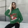thumbnail image 4 of SCRAWLGOD Christmas Santa Claus Hooded Sweatshirt Women Plus Pullover Sweaters for Women Crewneck Warm Womens Hoodies Pullover Trendy Long-Sleeve Ladies Hooded Sweaters Size XL, 4 of 7