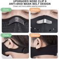 thumbnail image 2 of 4 Mascarillas Deportivas Antipolvo + 12 Filtros De Carbón Activado, Reutilizables, Transpirables, Actividades Al Aire Libre, Carpintería, Cortar Y Correr, Ciclismo Negro, 2 of 5