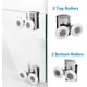 thumbnail image 2 of Rodillos para puerta de ducha, ruedas para puerta de ducha de 23 mm hacia arriba o hacia abajo, rodillo para puerta de ducha corrediza para puerta de vidrio de baño, 2 of 5