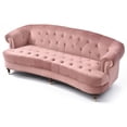 thumbnail image 3 of Passion Furniture Pink Velvet 3-Seater Sofa With Nailheads Trim PF-G0654A-S, 3 of 5