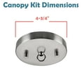 thumbnail image 4 of Aspen Creative 21517-31 Contemporary Fixture Canopy Kit, 4-3/4" Diameter with Loop, 7/16" Center Hole, Brushed Nickel, 1 Sets/Pack, 4 of 5