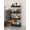 black, variant on 3/4 Tier Movable Gap Storage Rack Rolling Utility Cart Storage Shelf Kitchen Bathroom Slim Slide Organizer Shelf Livingroom