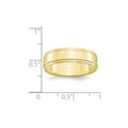 thumbnail image 3 of 10K Yellow Gold Ring Band Wedding Standard Flat 6mm with Step Edge Size 6, 3 of 3