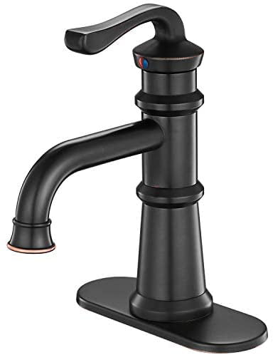 Details about   Bathroom Single Handle Lever 1 Hole Faucet Oil Rubbed Bronze Mixer Tap W/ Cover 