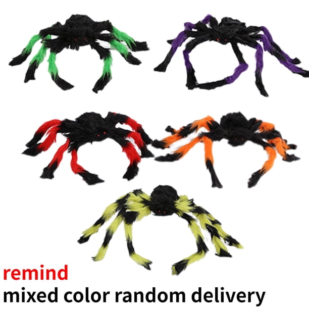 Araña peluda de simulación para Halloween, atmósfera interior y exterior para crear accesorios decorativos, telarañas delicadas para carnaval nocturno