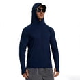thumbnail image 2 of Men's Long Sleeve Sun Shirts UPF 50+ Tees 1/4 Zip Up Fishing Running Rash Guard T-Shirts Outdoor Shirt,Blue XXL, 2 of 6