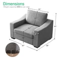 thumbnail image 3 of JULY'S SONG 47" W Accent Chair and A Half, Modern Oversized Reading Chair for Bedroom Room, Linen Fabric Living Room Chairs in Extra Wide Seat, Comfy Chair with Washable Covers, Gray, 3 of 12