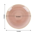 thumbnail image 3 of Efavormart 20 Pack Economy Plastic Charger Plates 13" – Transparent Dusty Rose Swirl Design with Gold Rim, Stylish Table Chargers, 3 of 4