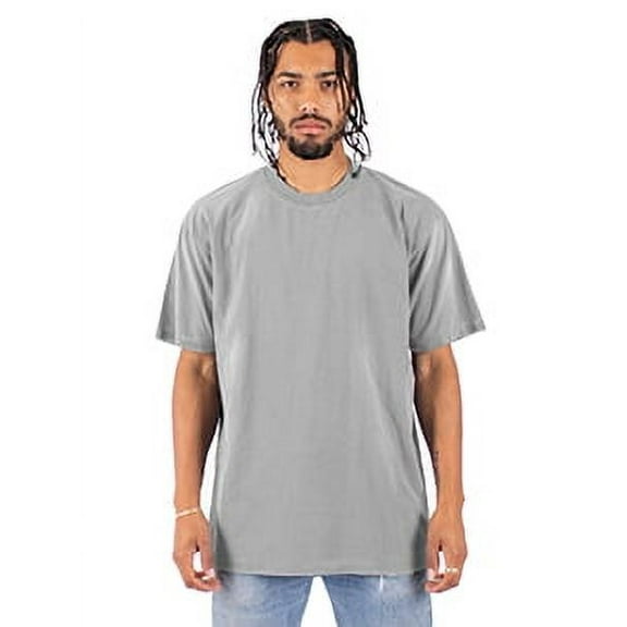 Garment-Dyed Crewneck T-Shirt - CEMENT - XL