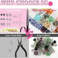 thumbnail image 3 of HXXF Ring Making Kit, 1670Pcs Jewelry Making Kit with 28 Colors Crystal Gemstone Chip Beads, Jewelry Wire, Pliers and Other Jewelry Ring Making Supplies, 3 of 7