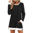 thumbnail image 5 of Bixock Women's Maternity Tops Long Sleeve Shirts Crew Neck Soild Color Loose Casual Pregnant Pullover Tops Soft Comfortable Daily Wear Maternity Clothings, 5 of 6
