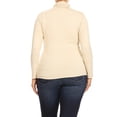 thumbnail image 4 of Women's Solid Long Sleeve Turtleneck Lightweight Pullover Plus Size Top Sweater, 4 of 5
