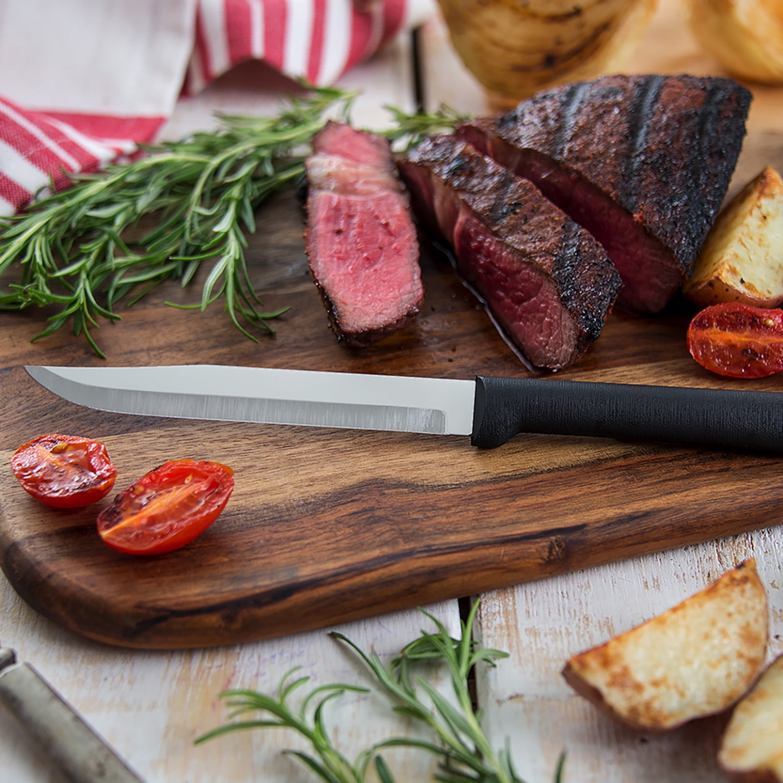 Rada Cutlery Prepare Then Carve Carving Knife Gift Set – Stainless Steel Blades With Black Stainless Steel Resin Handles