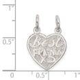 thumbnail image 2 of Sterling Silver Best Friends 2-Piece Break Apart Heart Charm (15 X 7) Made In United States qc602, 2 of 2