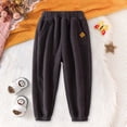 thumbnail image 2 of REDARER Boys Lined Casual Pants Elastic Waistband Solid Comfortable Thermal Winter Trousers for Outdoor Play,Kids Clothing,Size:3-4 Years, 2 of 3