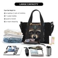 thumbnail image 4 of Travel Duffle Bag Tribal Style Raccoon Travel Tote Bags Carry on Luggage Waterproof Weekender Bags with Top Handle Adjustable Shoulde Strap for Travel Gym, 4 of 5