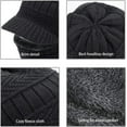 thumbnail image 4 of TAGVO Winter Knit Balaclava Beanie Hat with Flexible Neck Warmer, Unisex Windproof Warm Ski Face Mask for Outdoor Sports, Black, 4 of 8