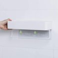 thumbnail image 2 of Organizadores de baño, estante de baño adhesivo con toallero, 2 of 5