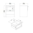 thumbnail image 2 of Tvilum Billund 1 Drawer Bedroom Nightstand for Adults, White, 2 of 13