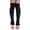 Black, variant on SPRING PARK Fashion Women's Ruffle W-shaped Solid Color Knee High Knitted Leg Warmers Pleated Long Yoga Boot Cover Socks