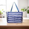 thumbnail image 4 of Bolso de mano a rayas para mujer bolso de hombro sencillo bolso de fin de semana bolso de playa de verano, 4 of 9