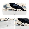 thumbnail image 4 of Crow Portable PU Leather Earring Holder Organizer with Removable Compartment and Storage Box, 4 of 6