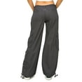 thumbnail image 3 of Cali1850 Women’s Parachute Cargo Pants Low Rise Baggy Fit Wide Leg Multi Pockets Casual Streetwear Trousers, 3 of 4