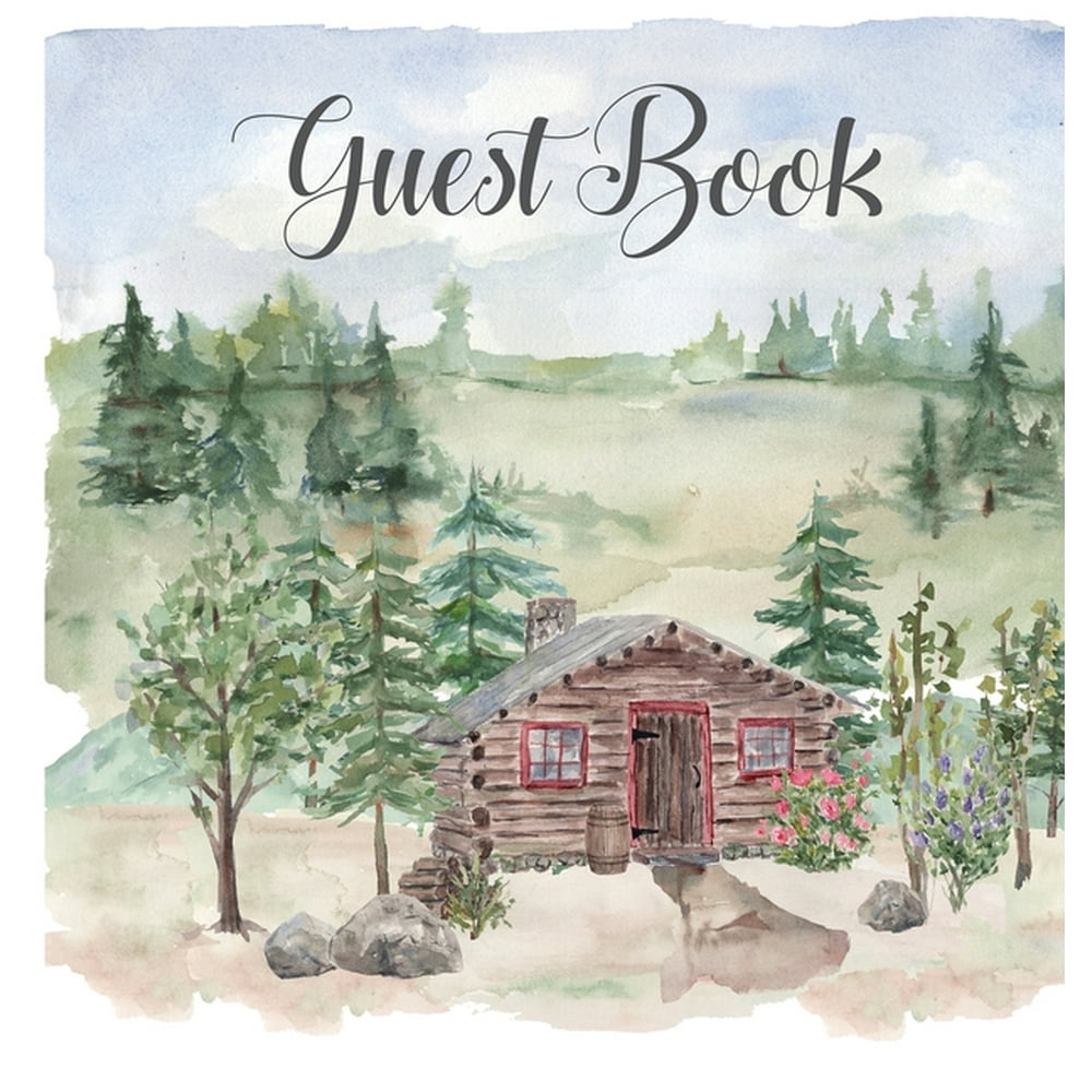 Cabin house guest book (hardback), comments book, guest book to sign