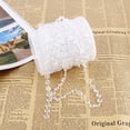 thumbnail image 4 of Qiilu 99 Ft Acrylic Clear  Garland Strands Crystal Beads By The Roll For Home Christmas Decoration Wedding Decorations, 4 of 6