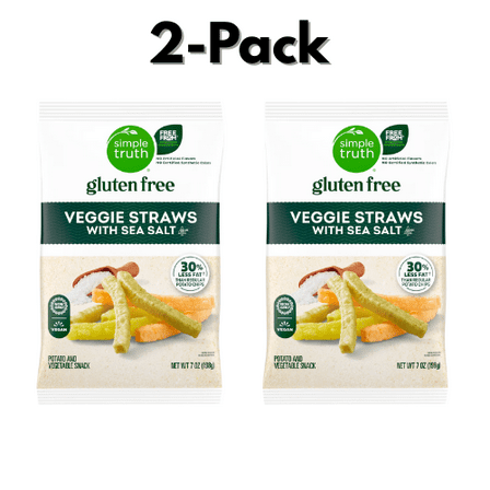 Simple Truth Veggie Straws Sea Salt 2-Pack 7 oz