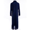 thumbnail image 3 of ITFABS Femmes Chemise à Boutons Robes, Manches Longues Revers Côté Fendue Boho Robe, 3 of 8