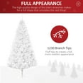 thumbnail image 4 of HOMCOM 7' Artificial Christmas Tree with 1230 Branch Tips Metal Stand White, 4 of 10