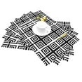 thumbnail image 2 of ZNDUO Placemats, 6 PCS Heat Resistant Stain Resistant Woven PVC Insulation Placemats, Durable Washable Elegant Table Mats for Dining-Black White Seamless Texture, 18"x12", 2 of 6