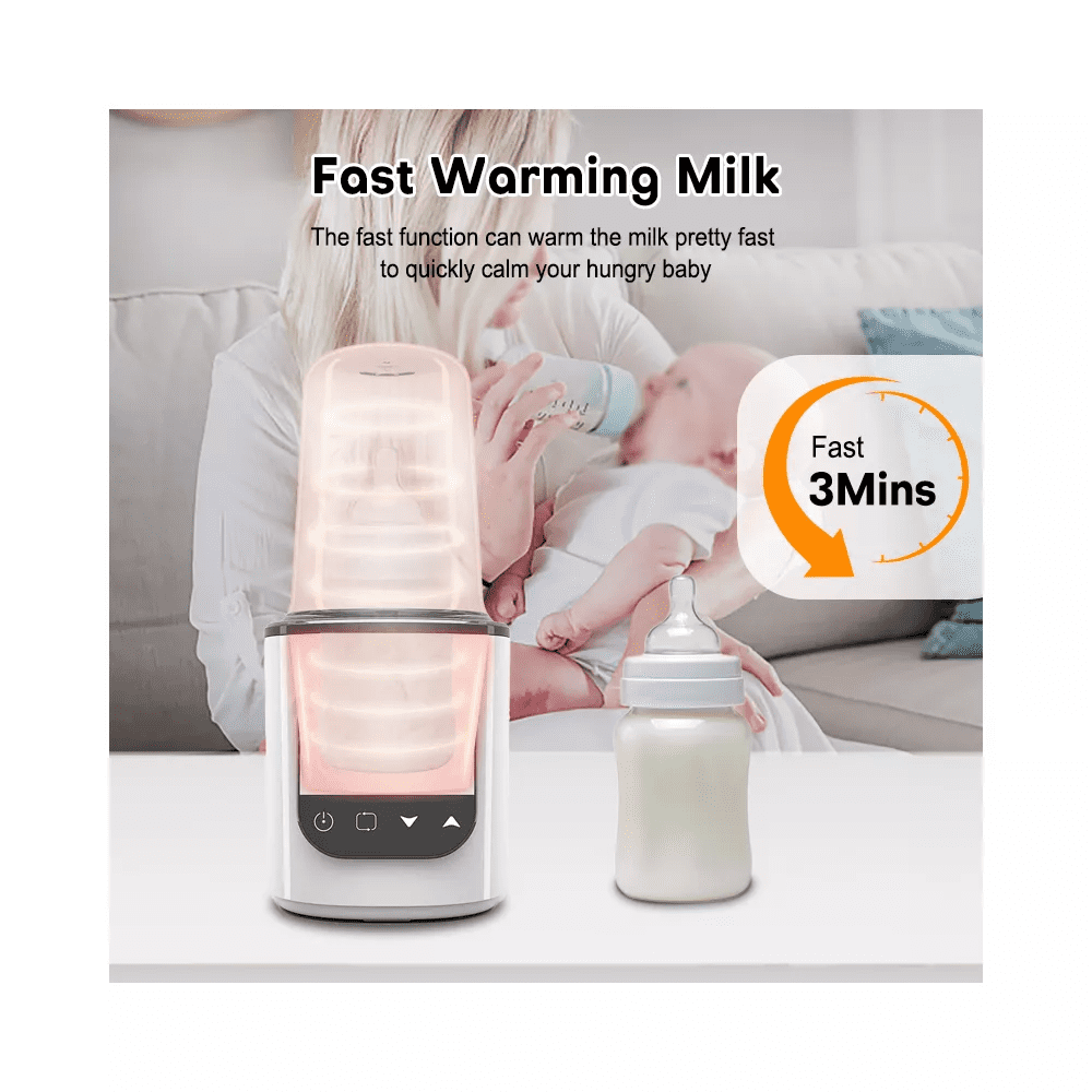 Baby Bottle Warmer Fast Milk Warmer for Baby, Temperature Control Bottle Warmer Baby for Formula Breast Milk Baby Bottle Warmer and Sterilizer & Timer
