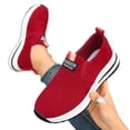 thumbnail image 5 of YOUYEDIAN Sneakers for Women Versatile Comfy Breathable Fashion Round Toe Slip On Sport Sneakers Casual Platform Solid Color Walking Shoes, 5 of 5