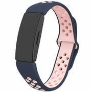 WASPO For Fitbit Inspire/Inspire HR/Ace 2 Adjustable Sport Smartwatch Fitness Breathable Strap Silicone Replacement Wristband for Women Men Small Large