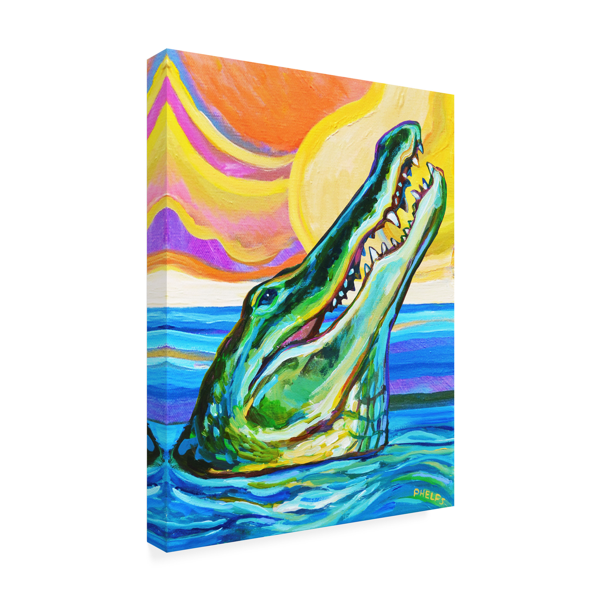 Robert Phelps Art 'Alligator' Canvas Art