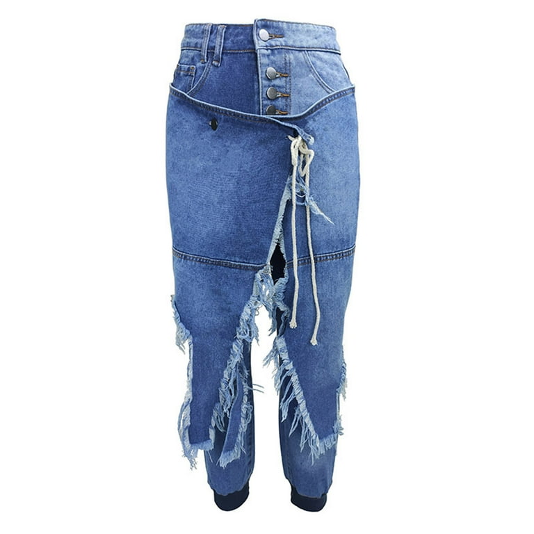 Sexy Patchwork Ripped Denim Jeans Sexy Patchwork Ripped Denim Jeans