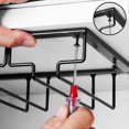 thumbnail image 4 of Hanging Glass Rack - Wine Glass Rack with 5 Rails for 10-15 Glasses, 50 x 22.5 x 5.5 cm, 4 of 5