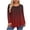 Wine, variant on Qgtaibl Plus Size Long Sleeve Tunic Tops for Women Fashion Gradient Color Pleated Flowy Blouses Curved Hem Loose Fit Hide Belly Shirts Hot Pink L