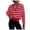Red, variant on vigerkar Women Striped Sweater V Neck Sweaters Woman Cute Sweater Trendy Knit Long Sleeve Loose Pullover Sweaters (Sky Blue, L)