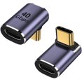 thumbnail image 1 of USB C 90 Degree Adapter (2 Pack), USB C Male to USB C Female Right Angle Connector for Steam Deck, Switch, MacBook Pro/Air, Tablet, Phone and Other Type C Devices, 1 of 5