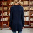 thumbnail image 3 of VIPOIN Girls Knit Long Cardigan Sweater, Ribbed Button Down with Side Pockets, Casual Layering Outerwear, 3 of 6